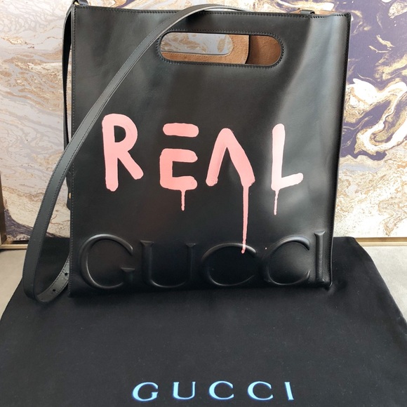 Gucci GucciGhost XL Large Calfskin Leather Tote - Picture 3 of 8